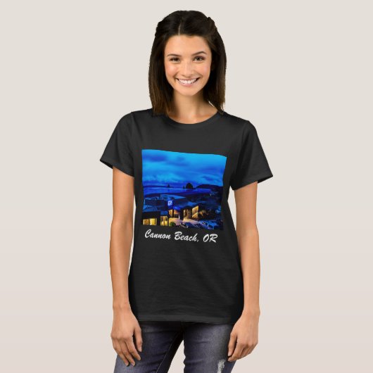 Kanonen-Strand KüstenNightscape T - Shirt (Vorne ganz)