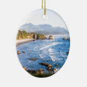 Kanonen-Strand Oregon Keramik Ornament (Rechts)