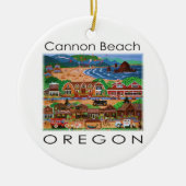 Kanonen-Strand ~ Oregon Keramik Ornament (Vorne)