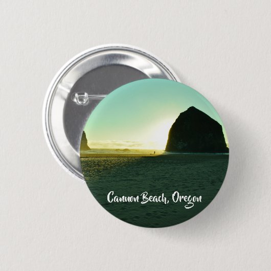 Kanonen-Strand-Oregon-Knopf Button (Vorne & Hinten)