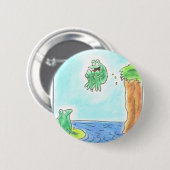 Kanonenkugel-Frosch Button (Vorne & Hinten)