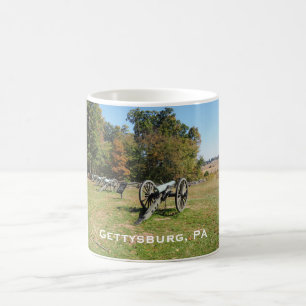 Kanonenreihe auf dem Schlachtfeld von Gettysburg Kaffeetasse
