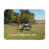 Kanonenreihe auf dem Schlachtfeld von Gettysburg Magnet (Horizontal)