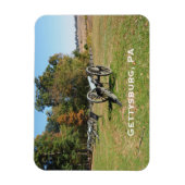 Kanonenreihe auf dem Schlachtfeld von Gettysburg Magnet (Vertikal)