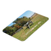Kanonenreihe auf dem Schlachtfeld von Gettysburg Magnet (Linke Seite)