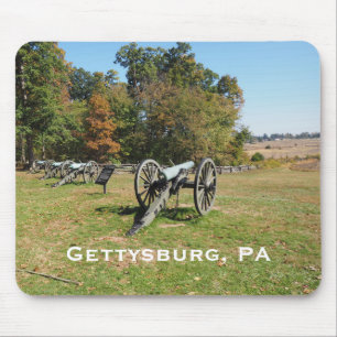 Kanonenreihe auf dem Schlachtfeld von Gettysburg Mousepad