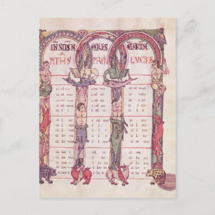 Kanonische Tische der Evangelisten Postkarte