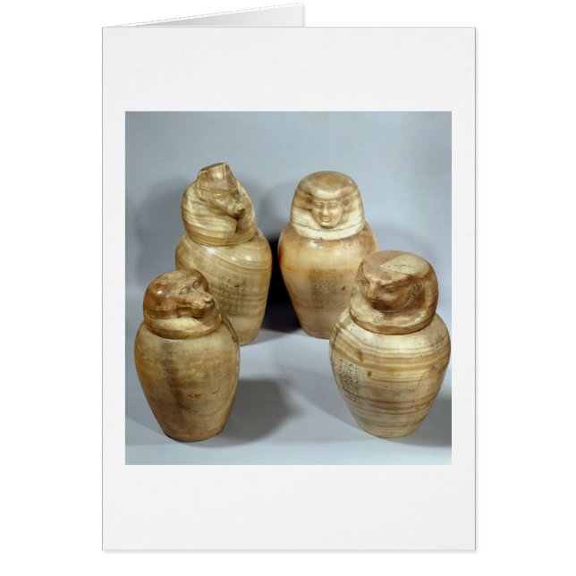 Kanopische Gläser aus Om, Saite (Alabaster) (Vorne)