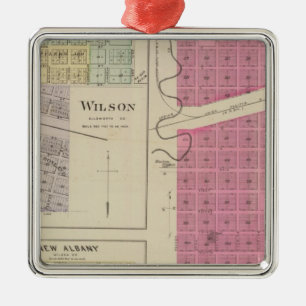 Kanopolis, Wilson, Guilford, New Albany, Kansas Ornament Aus Metall