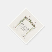 Kanopy rustikale botanische Hochzeit mr und mrs Dr Serviette (Ecke)