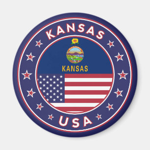 Kansa, Kansas Aufkleber, Tasche, Uhr, Handy Magnet