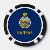 Kansan Flag, Flag of Kansas Pokerchips (Rückseite)