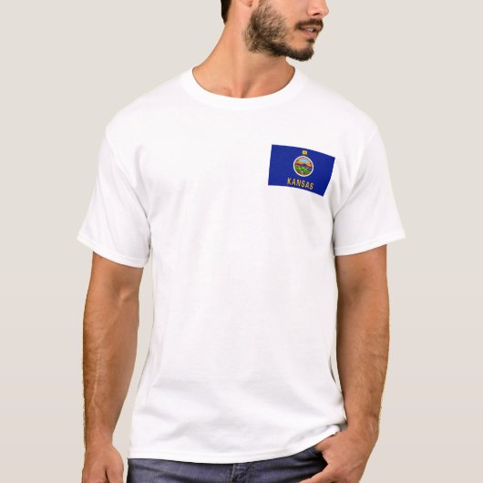 Kansan Flag + Map T - Shirt (Vorderseite)