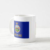 Kansan Flag + Map Tasse (Vorderseite Links)