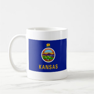 Kansan Flag + Map Tasse