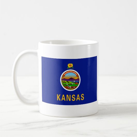 Kansan Flag + Map Tasse (Links)