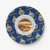 Kansan Flag & Seal, Flag of Kansas Pappteller (Vorderseite)