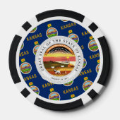 Kansan Flag & Seal, Flag of Kansas Pokerchips (Rückseite)