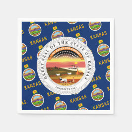 Kansan Flag & Seal, Flag of Kansas Serviette