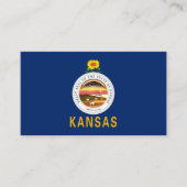 Kansan Flag & Siegel, Flagge Kansas Visitenkarte (Vorderseite)