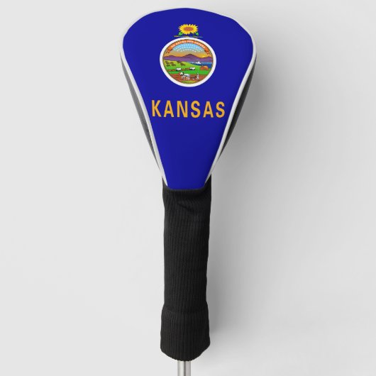 Kansan-Flagge, amerikanische Staatsflagge Golf Headcover (Vorderseite)