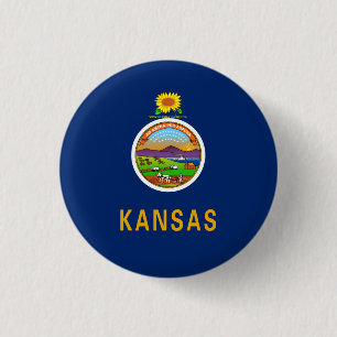 Kansan-Flagge, Flagge Kansas Button