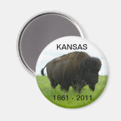 Kansas 1861 - 2011 magnet (Vorderseite/Rückseite)