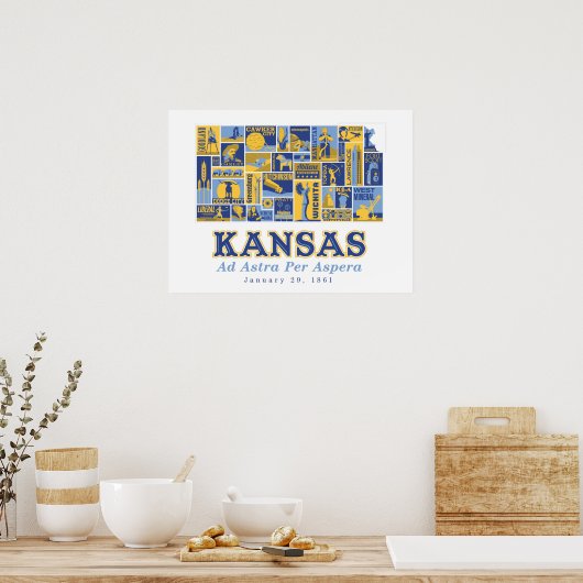 Kansas - Ad Astra Per Aspera - Poster (Küche)