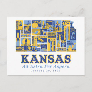 Kansas - Ad Astra Per Aspera - Postkarte