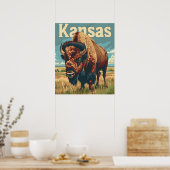 Kansas American Bison Poster (Küche)