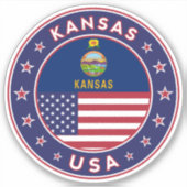 Kansas Aufkleber (Vorderseite)