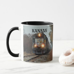 Kansas Bahn auf den Bahntrassen Kaffeemaschine TAS Tasse