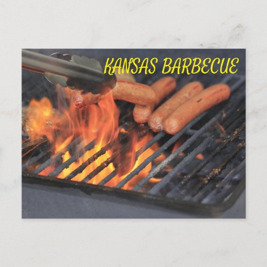 Kansas BARBECUE POST CARD. Postkarte (Vorderseite)