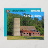 Kansas Barn Post Card Postkarte (Vorne/Hinten)