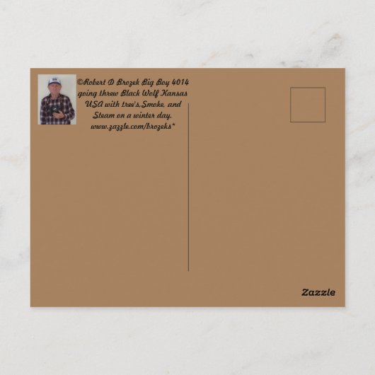 Kansas Big Boy Postkarte (Rückseite)