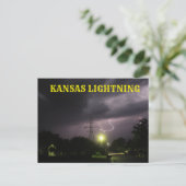 Kansas Blitz über Hutchinson Kansas Post Card Postkarte (Stehend Vorderseite)
