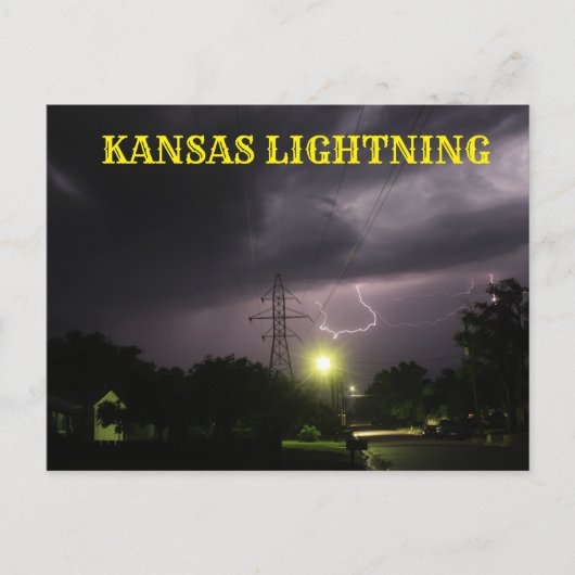 Kansas Blitz über Hutchinson Kansas Post Card Postkarte (Vorderseite)