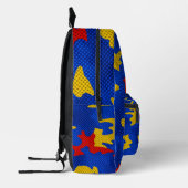 Kansas Blue Red Yellow Vibrant Camo Pattern Bedruckter Rucksack (Links)