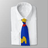 Kansas Blue Red Yellow Vibrant Camo Pattern Krawatte (Gebunden)