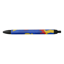 Kansas Blue Red Yellow Vibrant Camo Pattern Kugelschreiber