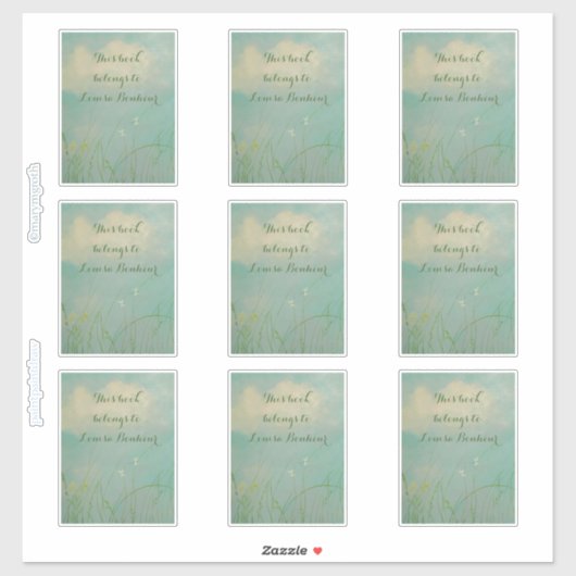 Kansas-Buchzeichen-Aufkleber Aufkleber (Blatt)