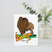 Kansas Buffalo Postkarte (Stehend Vorderseite)