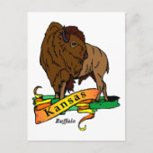 Kansas Buffalo Postkarte (Vorderseite)