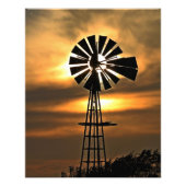 Kansas bunter Sonnenuntergang mit Wolken und der S Fotodruck (Vorne)