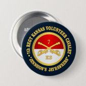 Kansas Cavalry Button (Vorne & Hinten)