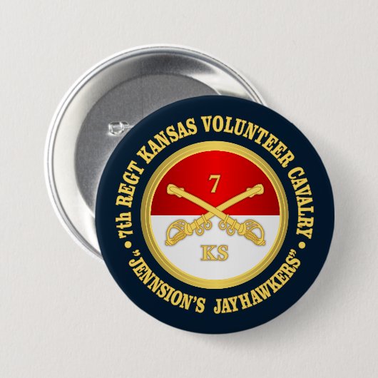 Kansas Cavalry Button (Vorne & Hinten)
