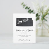 Kansas Chalkboard Staat Map Moving Postcard Ankündigungspostkarte (Stehend Vorderseite)