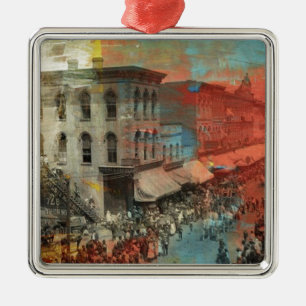 Kansas City 1886 Zirkusparade Silbernes Ornament