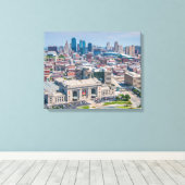 Kansas City Beautiful Skyline Leinwanddruck (Insitu (Holzboden))