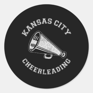 Kansas City Cheer abgenutzt Retro 90er Cheerleade Runder Aufkleber